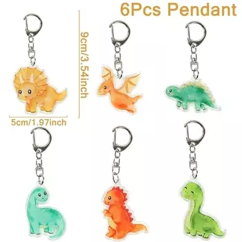 Акриловые брелоки-динозавры