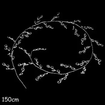 Акриловые хрустальные бусины 100-150 см серебристого цвета