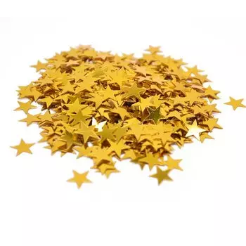 Акриловые лазерные конфетти WNYZQ, золотые и серебряные звезды, 6 мм, 10 мм