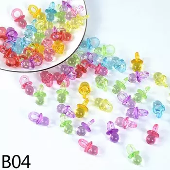 Акриловые мини-пустышки для праздника, 50 шт., синий, розовый