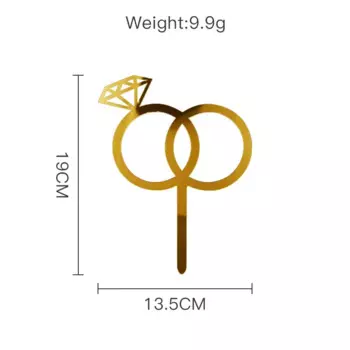 Акриловый топпер для свадебного торта MOONBIFFY