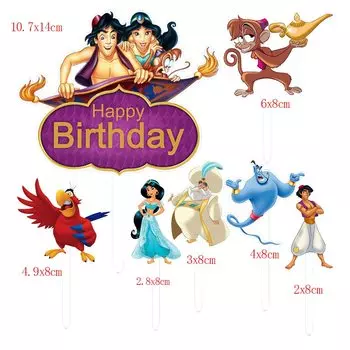 Акриловый топпер для торта принцесса Жасмин Disney