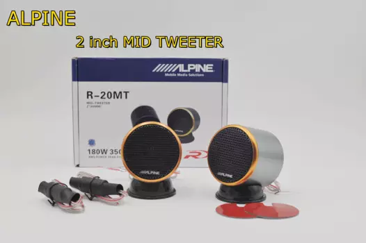 Альпийский 2-дюймовый автомобильный динамик средних частот, средний динамик для автомобильной приборной панели, средний динамик с алюминиевым основанием, прямой нажим хоста