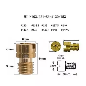Alconstar-10pcs маленькие круглые главные струи N102.221-#80-153 Для карбюратора Mikuni BSR для генератора Yamaha для Kawasaki KSF400