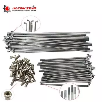 Alconstar-40 шт./лот, резьба для мотоцикла, передняя и задняя часть обода колеса из нержавеющей стали со спицами и щипцами для BMW R12 R75 R72 M1 M72
