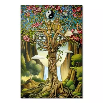 Алекс Грей Психоделический Триппи Дерево Життя Картина на холсте AliPaint