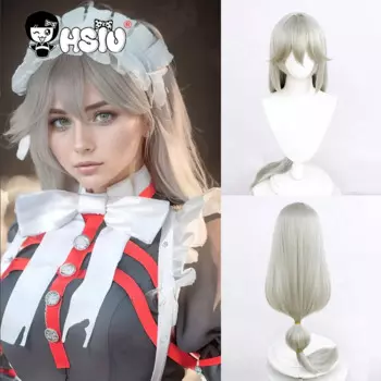 Александрина Себастьян, парик для косплея, синтетический парик из волокна HSIU , длинный парик серого и синего цвета + парик в виде шапочки, парик для косплея из игры Zenless Zone Zero