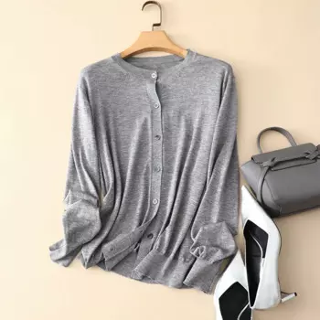 Aliaga 16gg, Модный женский кардиган из смеси шелка и мериноса