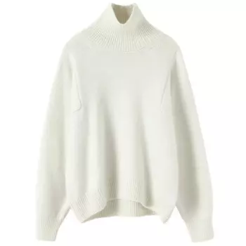 Aliaga Europe зимний толстый 100% кашемировый свитер с высоким воротником женский оверсайз толстый теплый непринужденный джемпер с длинными рукавами