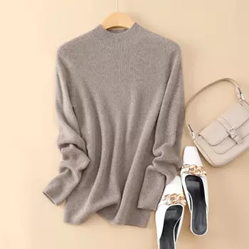 Aliaga, новинка, превосходный 100% кашемировый бесшовный Женский пуловер из трикотажа в рубчик