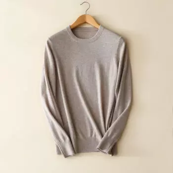 Aliaga осенне-зимний Повседневный кашемировый шерстяной мужской свитер с круглым вырезом