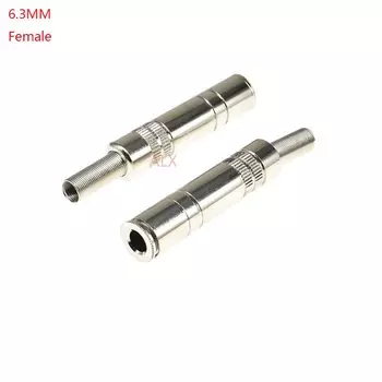 ALINSIN 6.3MM 3-полюсный стерео металлический гнездовой разъем