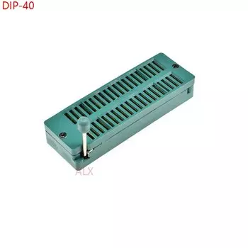 Универсальный тестовый адаптер ZIF ZIP IC SOCKET 40 P DIP CHIP dip, 2 шт., зеленое золото DIP40, 40-контактный разъем DIP-40, шаг 2,54 мм 240-6182