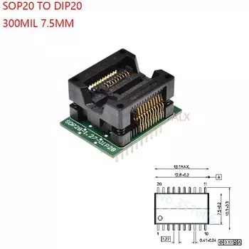 ALINSIN SOP20 to DIP20 программатор