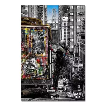 AliPaint абстрактная картина на холсте Banksy Лондон