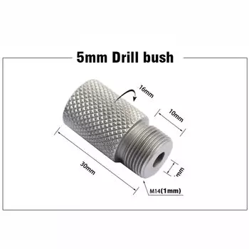 ALLOSME Втулка для сверла M14/M18 5 мм 4-15 мм