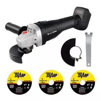 Allsome бесщёточная угловая шлифовальная машина 18 В 125 мм