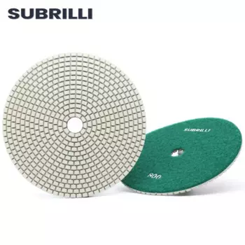 Алмазная полировальная накладка SUBRILLI, 7 дюймов, 1 шт./2 шт., 180 мм, алмазный шлифовальный круг для гранита, мрамора, камня, белый полировальный диск для влажного использования