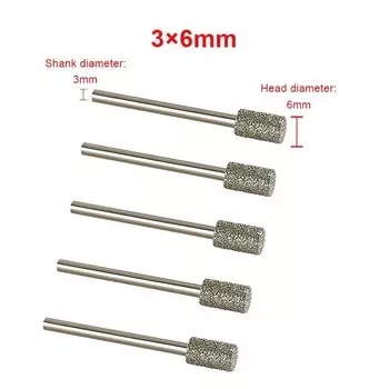 Алмазное шлифовальное сверло okerqi 3/6 мм, набор из 5/8 шт., диаметр 3-20 мм