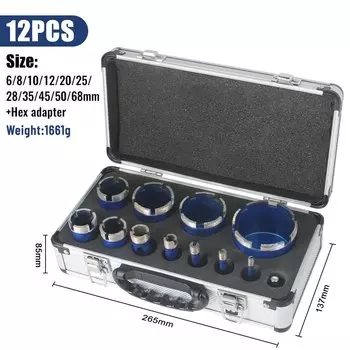 Алмазные биты XMSJ для сверления 8/12/13 шт