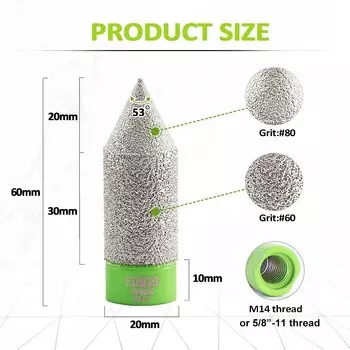 Алмазные фрезерные насадки FACHLICH для мрамора 20/25/35/50 мм