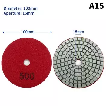 Алмазные гибкие полировальные диски HELTC, 3"/4", 50#-3000#, для влажной полировки