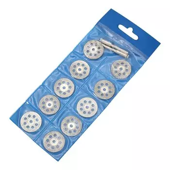 10 шт., 22 мм, мини-алмазный отрезной роторный инструмент, отрезной диск, диски, инструменты «сделай сам», аксессуары для Dremel с 2 шт. стержня