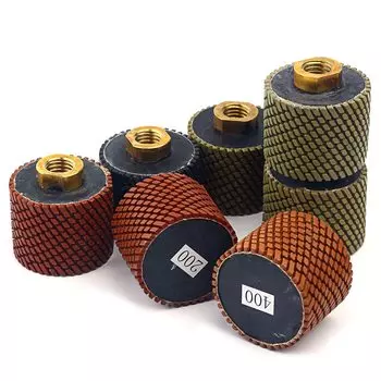 2 "50 мм Алмазный полимерный барабан, мокрые Алмазные полировальные барабанные колеса для гранита, мрамора, бетона, столешницы для раковины