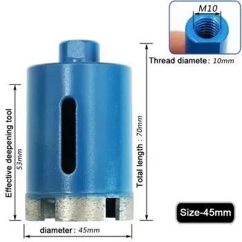 Алмазные сверла для угловой шлифовальной машины ChgImposs 6-75 мм M10