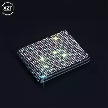 Алмазный Автомобильный держатель для водительских прав, кожаный чехол для автомобильных водительских документов, деловой держатель, автомобильные блестящие аксессуары для девочек и женщин