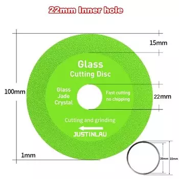 Алмазный диск для стекла JUSTINLAU 100 мм