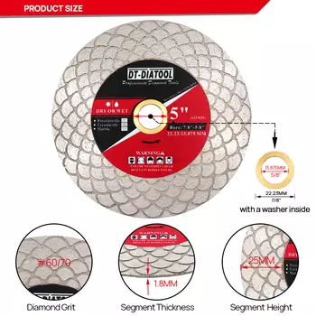 DT-DIATOOL Алмазный отрезной диск для плитки, керамики, гранита, мрамора, фарфора, пилы, режущие диски для угловых шлифовальных машин, режущая пластина