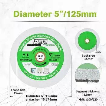 Алмазный диск FACHLICH для резки стекла 100/115/125 мм