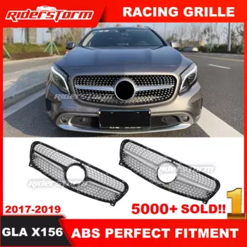 Алмазный гриль 2014-2016 года X156, подходит для класса GLA, гриль X156, алмазная Передняя решетка для mecede GLA180 GLA200 GLA250, Алмазная сетка