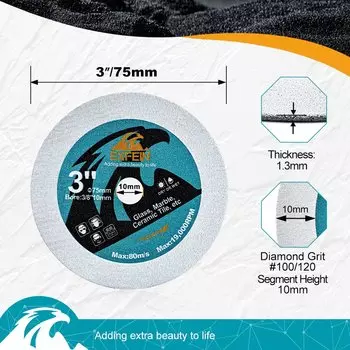 Алмазный отрезной диск 75/115/125 мм