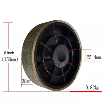 Алмазный шлифовальный круг 6 дюймов, 150 мм x 38 x 25,4, 19, 16, 12,7 отверстий, гальванический шлифовальный круг из алмазного сплава