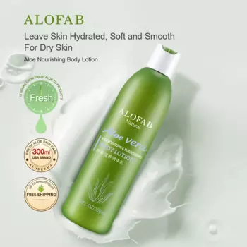 ALOFAB, натуральный органический увлажняющий питательный лосьон для тела с алоэ вера, 300 мл, освежающий сок с алоэ, увлажняющий крем для тела