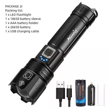 Alonefire H38 фонарик XHP70.2 черный