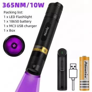 AloneFire SV006 УФ-фонарик 10 Вт 365 нм