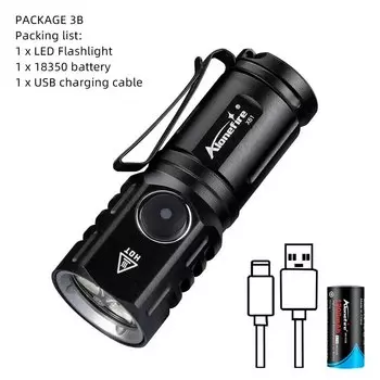 Alonefire X61 Мини-фонарик из алюминия 3 светодиода