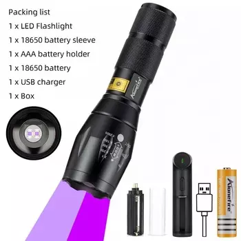 AloneFire Zoom UV светильник E17