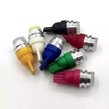 Алюминиевая автомобильная светодиодная лампа KE LI MI T10, желтая лампа с клиновидным цоколем 10, w5w, 1,5 Вт, янтарная/синяя/белая/зеленая/Розовая автомобильная светодиодная лампа