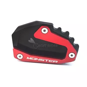 Алюминиевая боковая подставка с ЧПУ, удлинительная пластина, черная и красная для Ducati Monster 696 697 795 796 821 1200 1200S