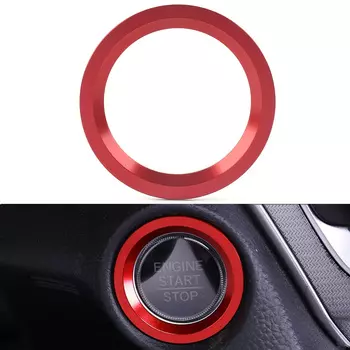 Алюминиевая кнопка запуска двигателя автомобиля, кольцо накладки для Honda CRV CR-V 2017 2018 2019 2020 2021 2022, синий/красный