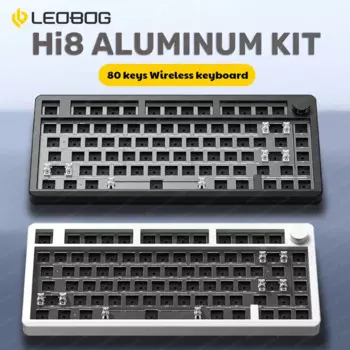 Алюминиевая механическая клавиатура LEOBOG Hi8 Hi75 под заказ, беспроводная Bluetooth 2,4G проводная игровая клавиатура RGB Hotswap, Игровая клавиатура