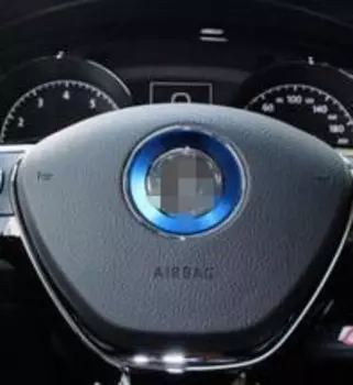 Алюминиевая отделка чехол рулевого колеса автомобиля кольцо с логотипом для Volkswagen VW Golf 6 7 MK6 MK7 Jetta MK5 MK6 POLO CC Passat B6 B7 TIGUAN