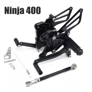 Алюминиевая Регулируемая подножка для мотоцикла с ЧПУ, подножка для Kawasaki Ninja 400 Z400 Ninja400 EX400 2018 2019 2020 2021-2023