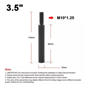 Алюминиевая ручка переключения передач, 2 дюйма, 3 дюйма, 3,5 дюйма, 4 дюйма, 10 дюймов, ручной переключатель передач, стержень переключения передач m10x1, 5 m10x1, 25 m12x1, 25 m12x1, 25