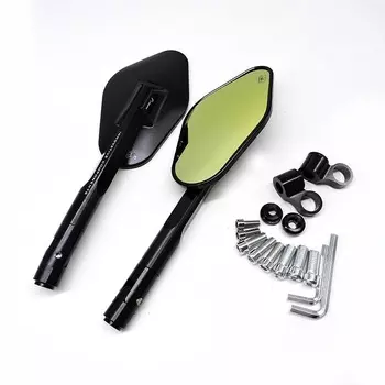 Алюминиевое зеркало заднего хода CNC аксессуары для модификации мотоцикла скутер уличный велосипед E-Bike желтое зеркало восьмиугольное зеркало