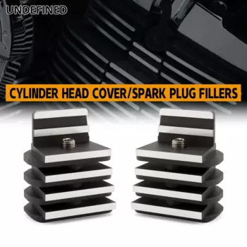 Алюминиевые наполнители свечей зажигания для мотоцикла, ребристая крышка, черный, подходит для Victory Cross Country 2006-2017, Hammer Vegas Vision Ball 2005